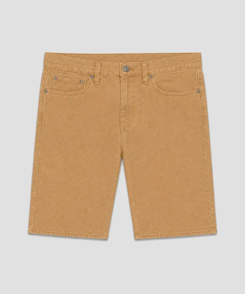 Bermuda jean liso camel — Bermudas