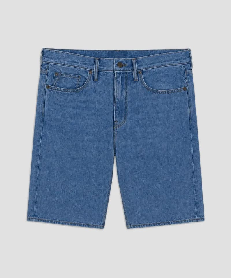 Bermuda jean relaxed índigo medio — Bermudas