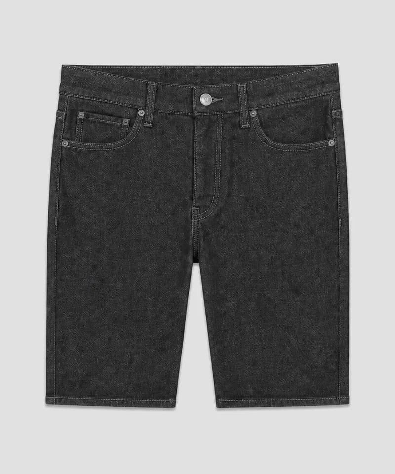 Bermuda jean slim gris antracita — Bermudas