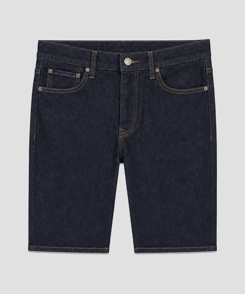 Bermuda jean slim azul oscuro — Bermudas