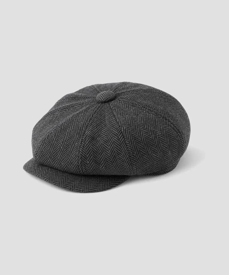 Boina newsboy espiga gris — Boinas