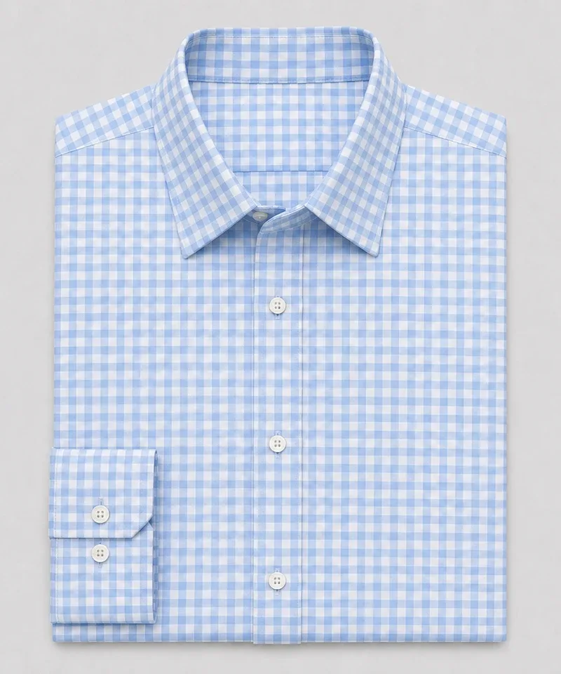 Camisa de cuadros vichy celeste Porthos — Camisas