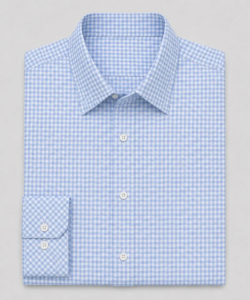 Camisa de cuadros azul Manchester — Camisas
