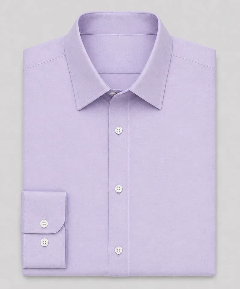 Camisa lisa lila con puños franceses — Camisas