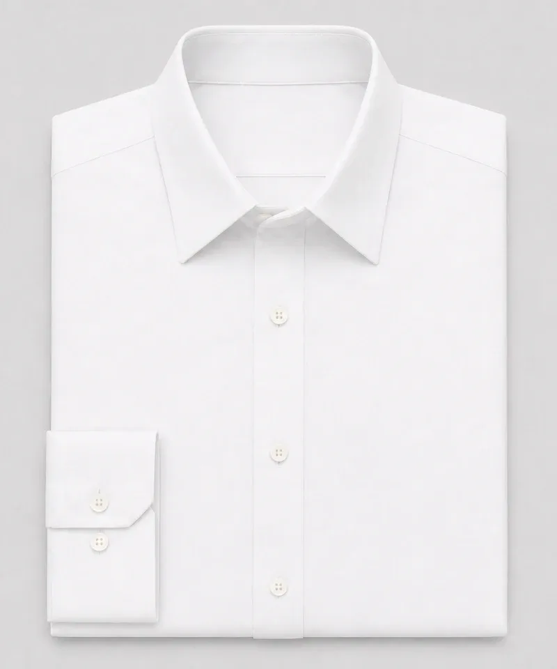 Camisa lisa blanca con mangas — Camisas