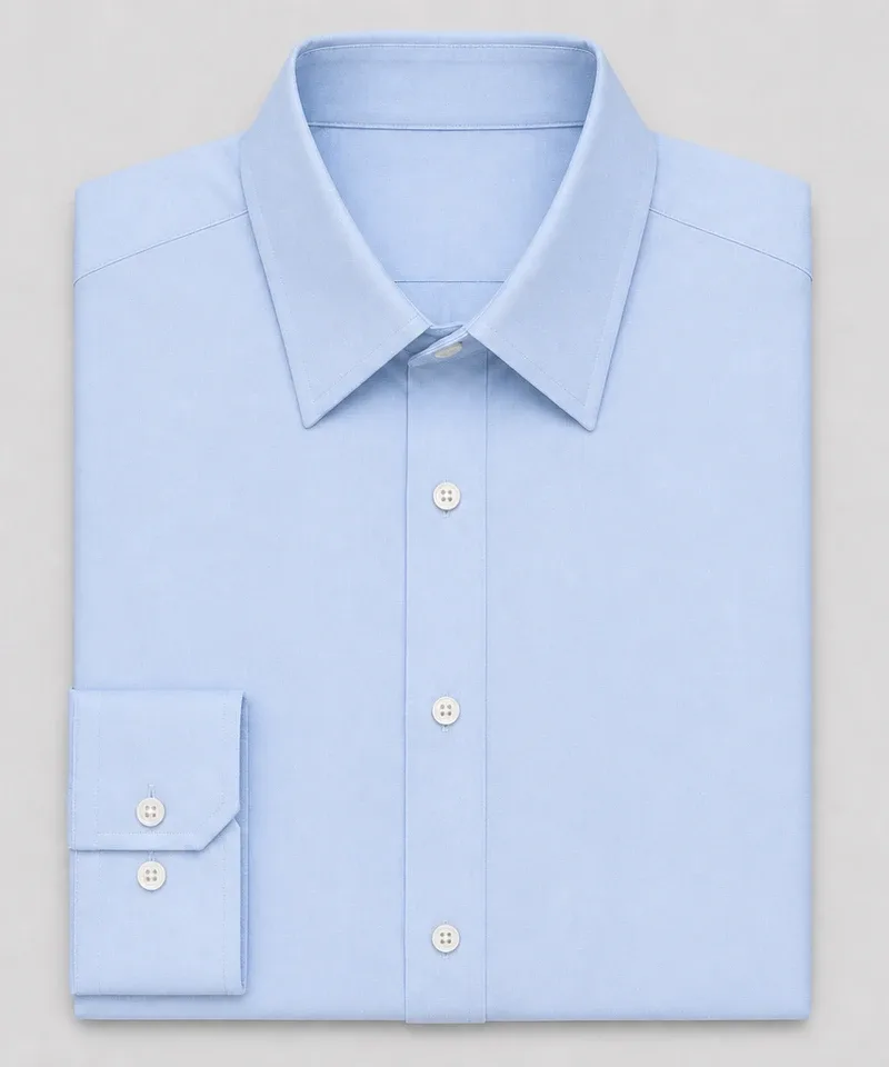 Camisa lisa celeste con mangas — Camisas