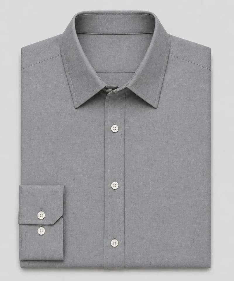 Camisa lisa gris con mangas — Camisas