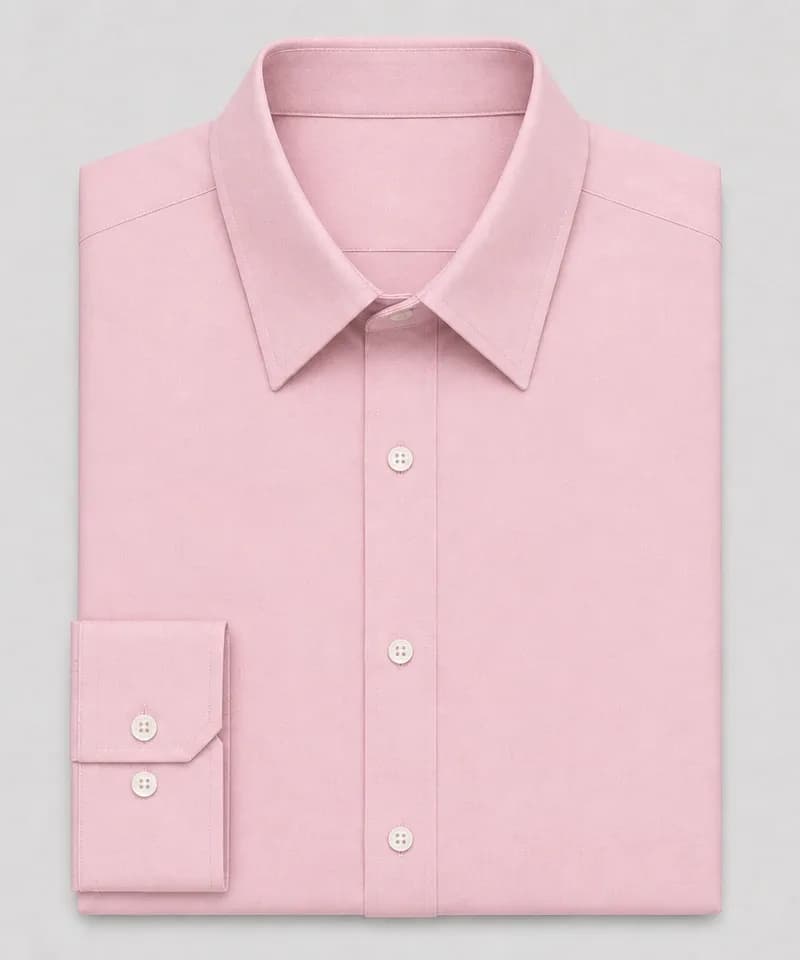 Camisa lisa rosa con mangas — Camisas