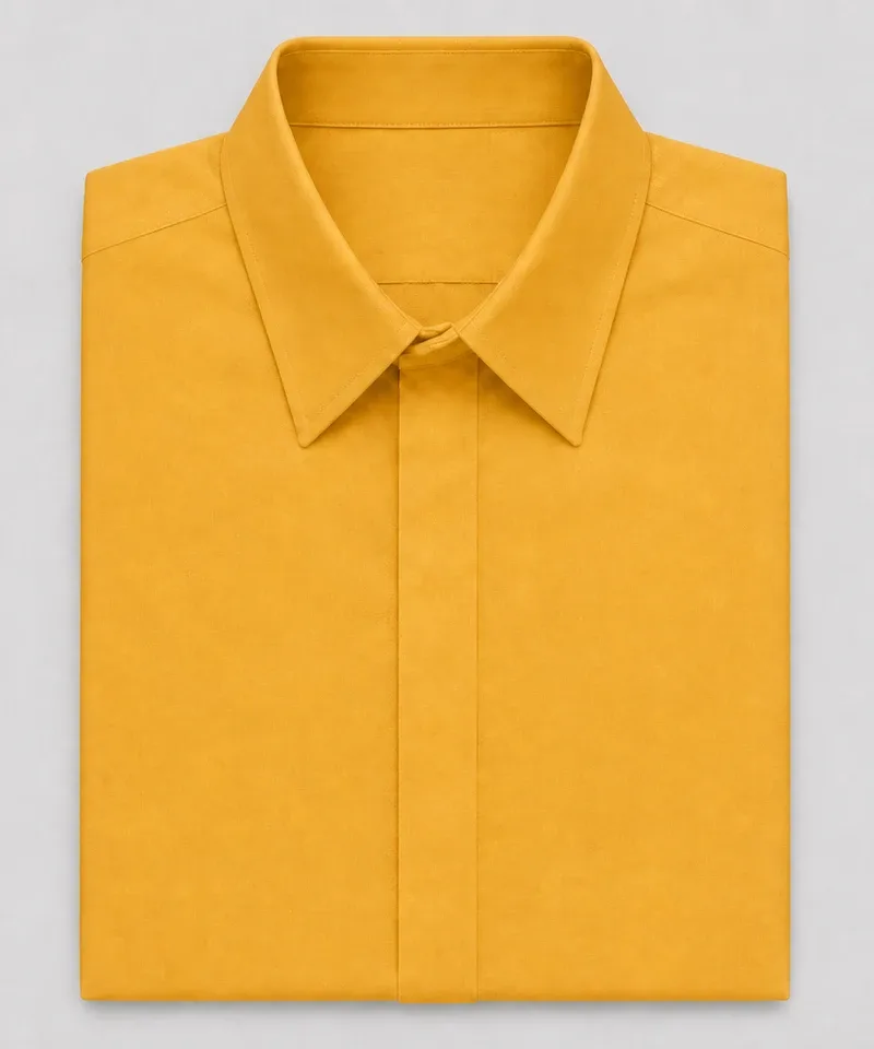 Camisa lisa sin botones amarillo miel — Camisas