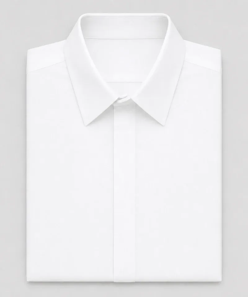 Camisa lisa sin botones blanca — Camisas