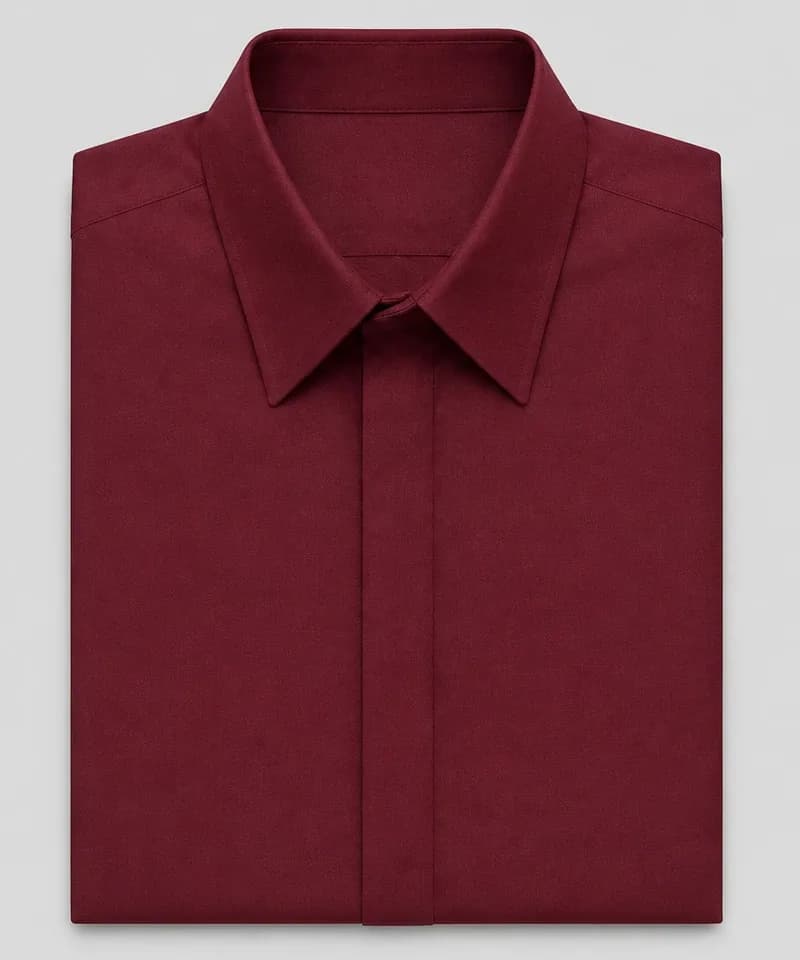Camisa lisa sin botones bordó — Camisas