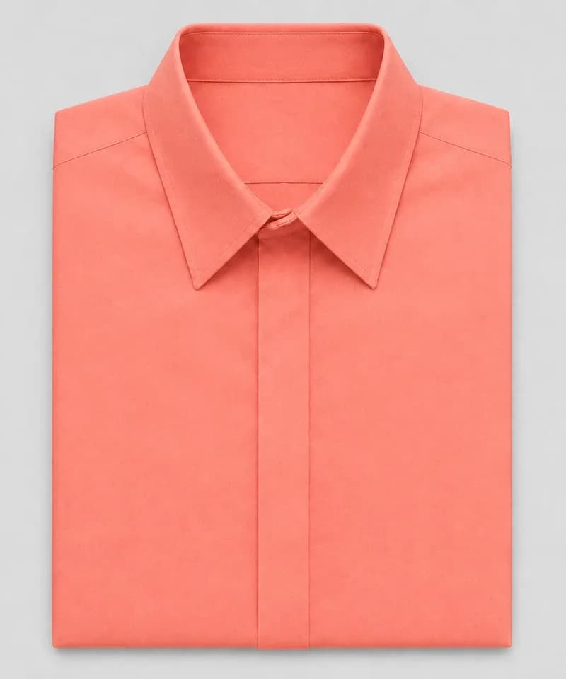 Camisa lisa sin botones coral — Camisas