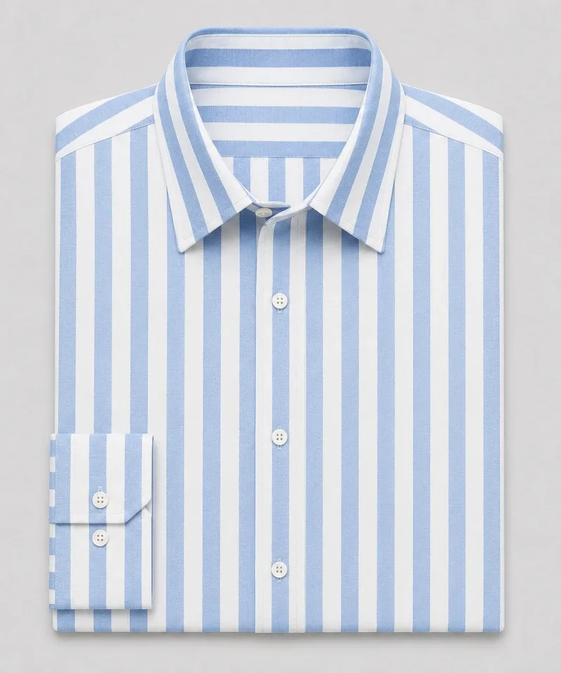 Camisa de rayas celeste y blanco Buckingham — Camisas