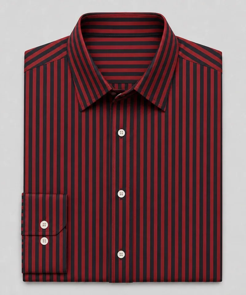 Camisa de rayas roja y negra Mónaco — Camisas