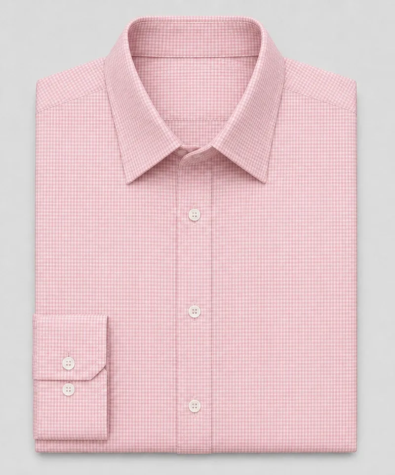 Camisa de microcuadros rosa Venecia — Camisas