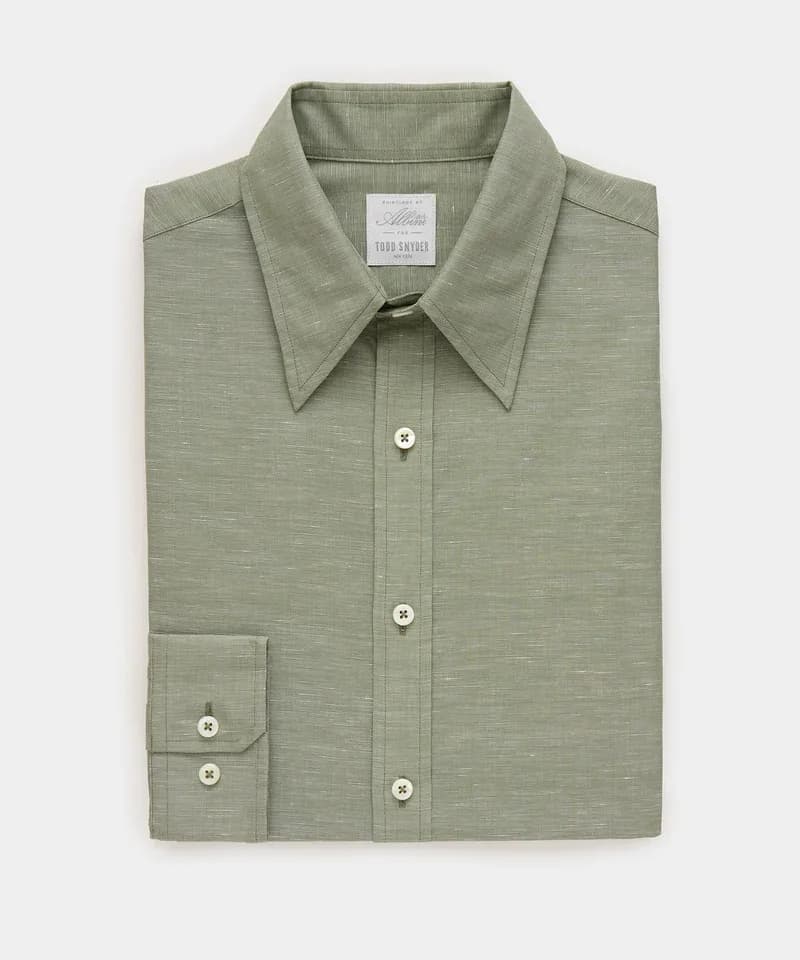 Camisa verde oliva con textura