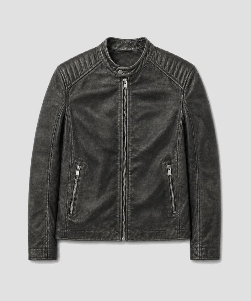 Campera biker negro lavado — Camperas