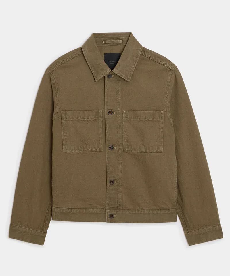 Campera gabardina oliva