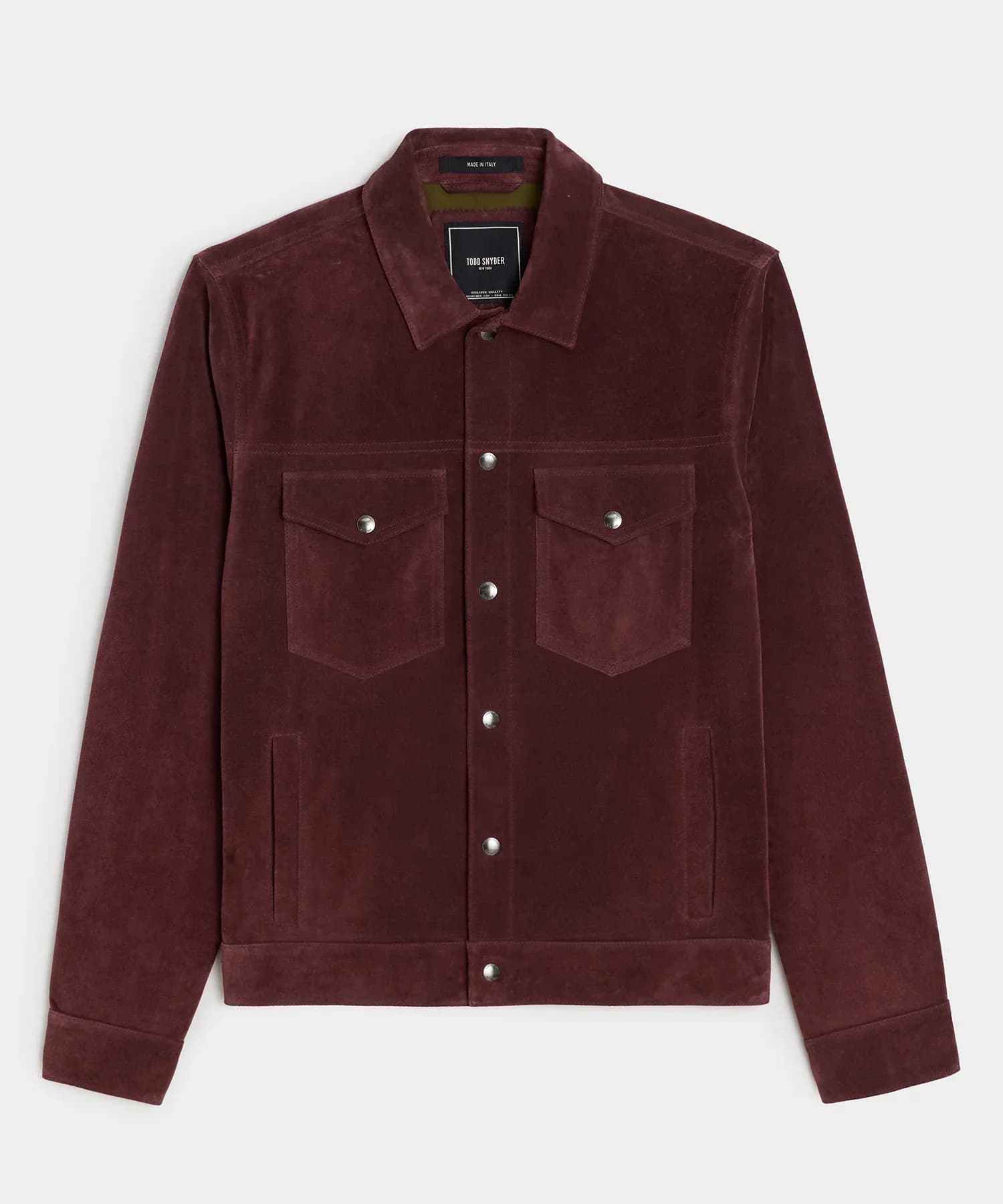 Campera gamuza bordó