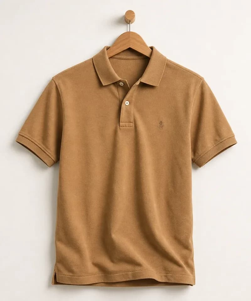 Chomba manga corta camel — Chombas
