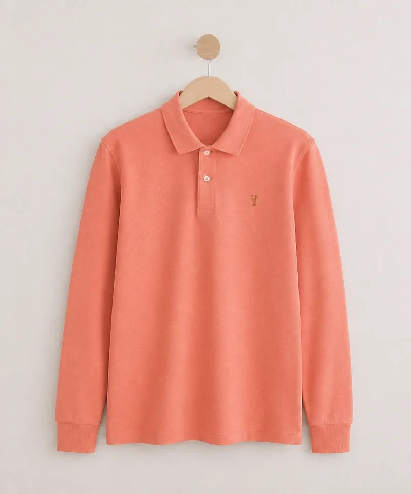 Chomba manga larga coral — Chombas