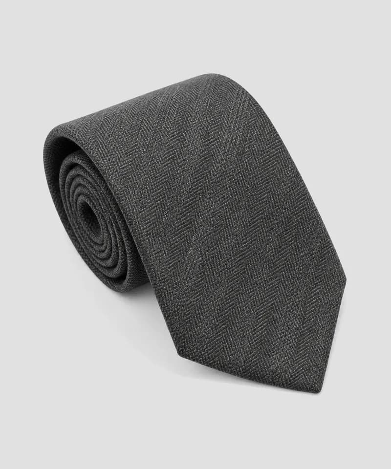 Corbata gris marengo espigada — Corbatas
