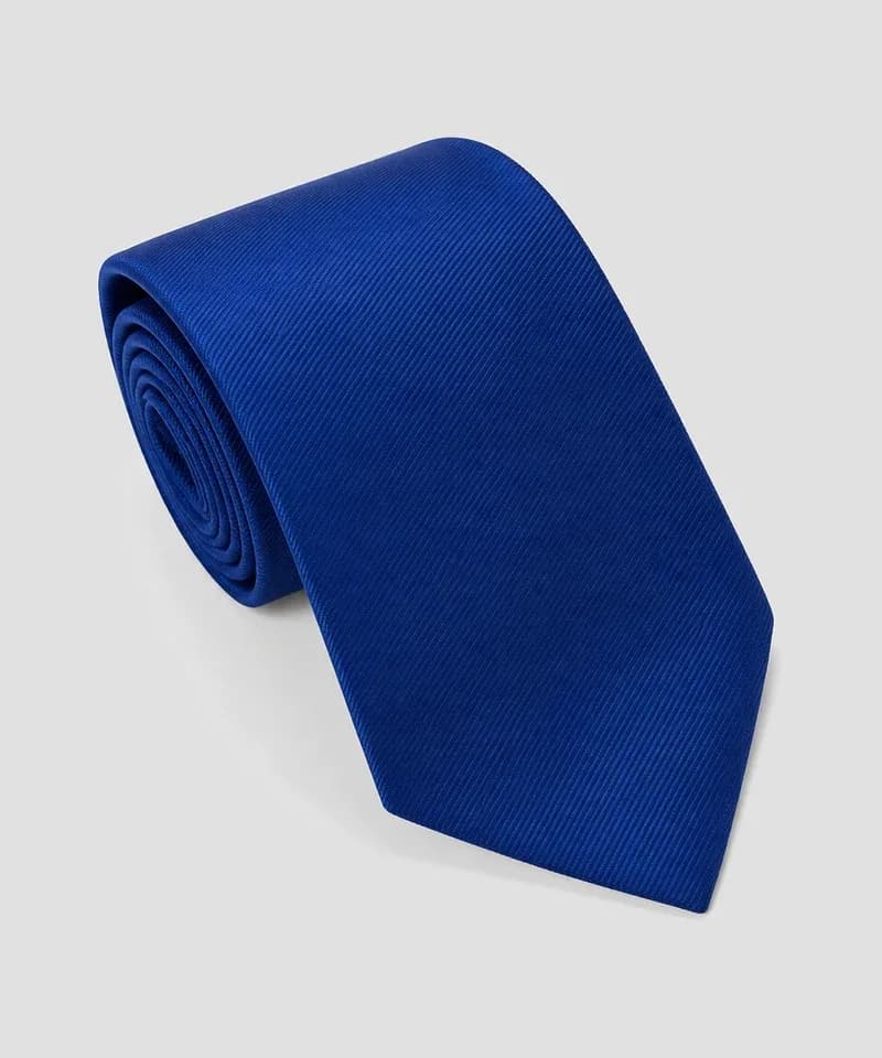 Corbata azul Francia de sarga — Corbatas