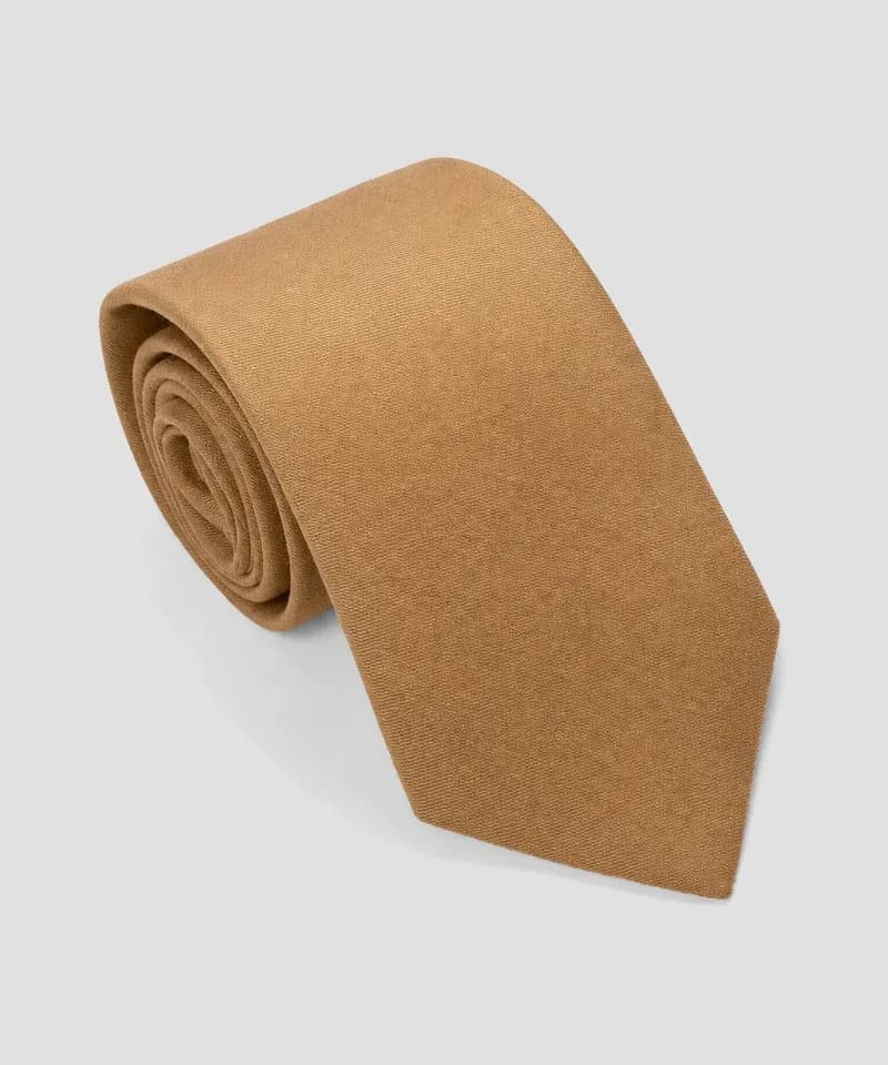 Corbata camel lisa — Corbatas