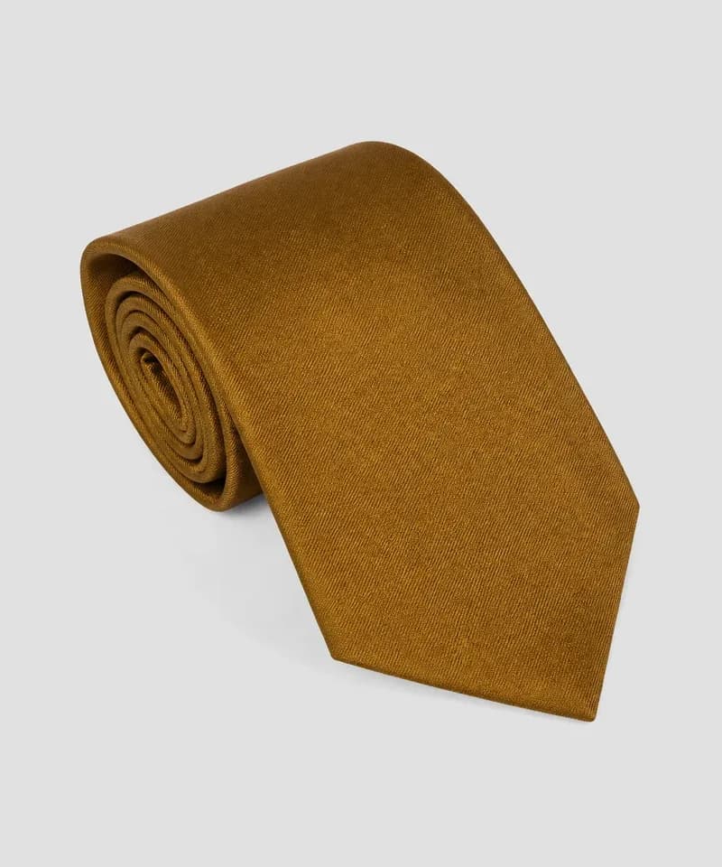 Corbata ocre de sarga — Corbatas
