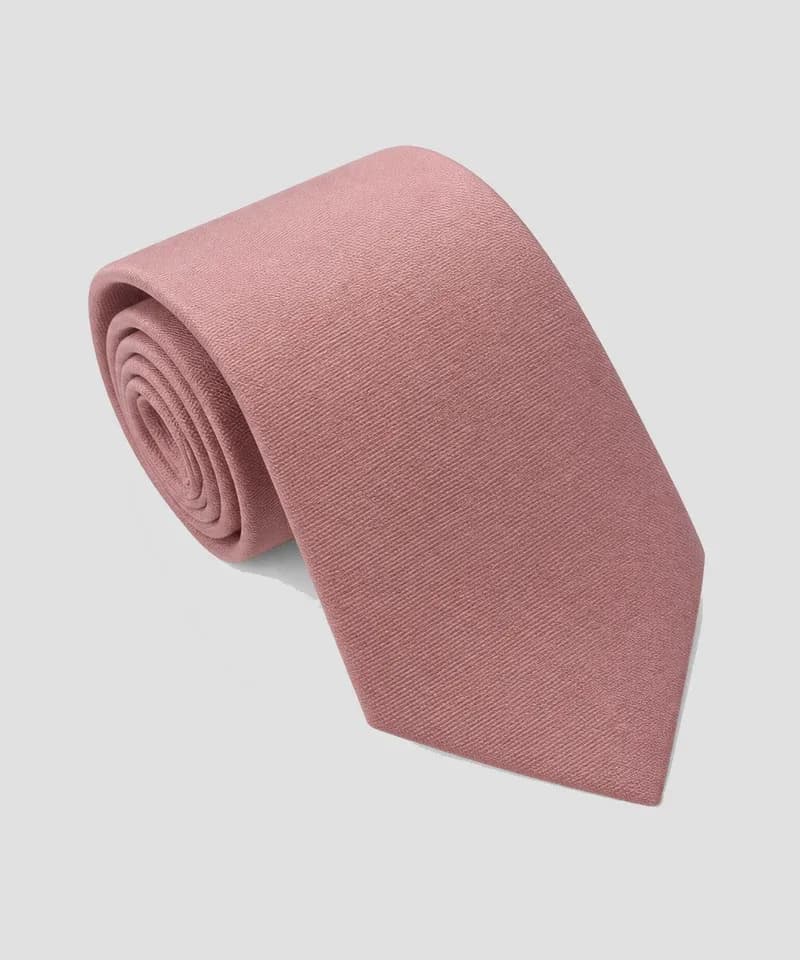 Corbata rosa viejo lisa — Corbatas
