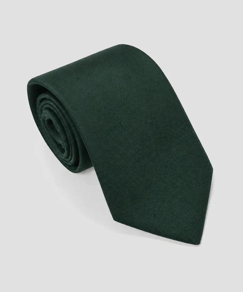Corbata verde inglés de sarga — Corbatas