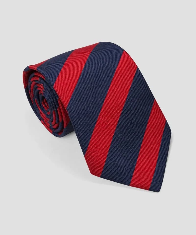 Corbata regimental roja y azul marino — Corbatas