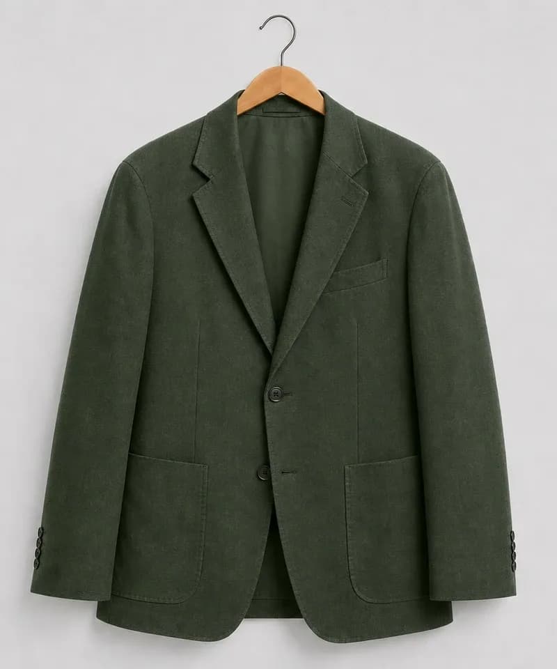 Saco sport verde bosque con bolsillos de parche — Sacos