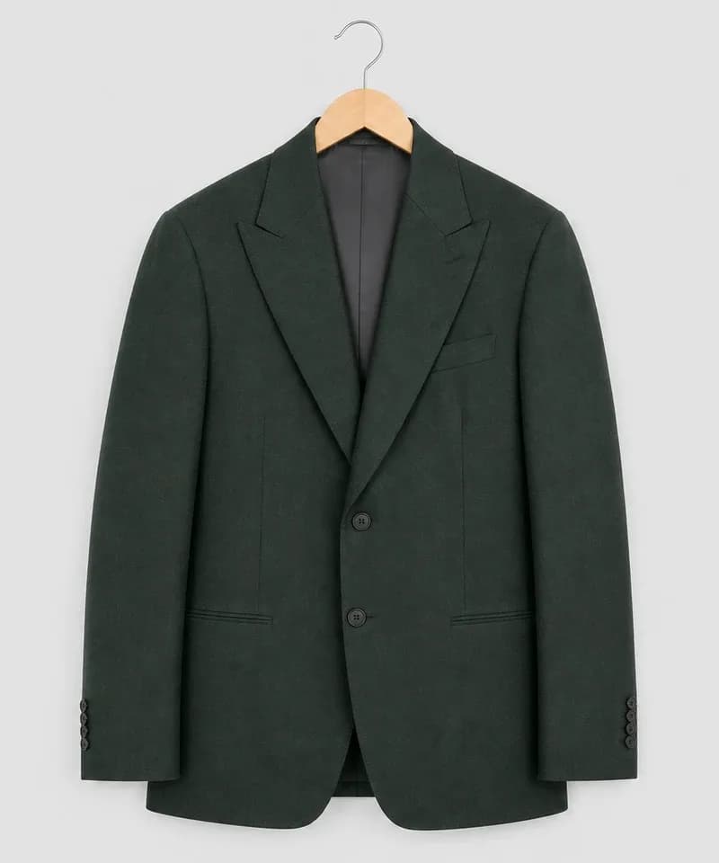 Saco de vestir verde bosque con solapa de muesca — Sacos