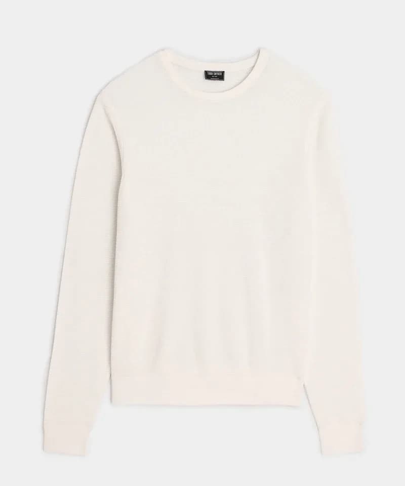 Sweater crema cuello redondo