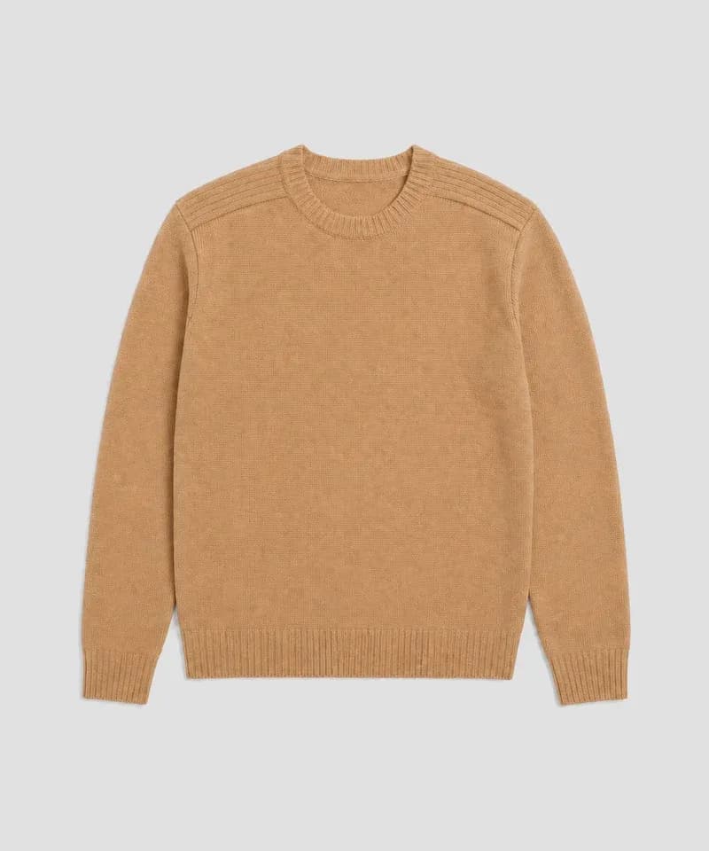 Sweater cuello redondo camel — Sweaters