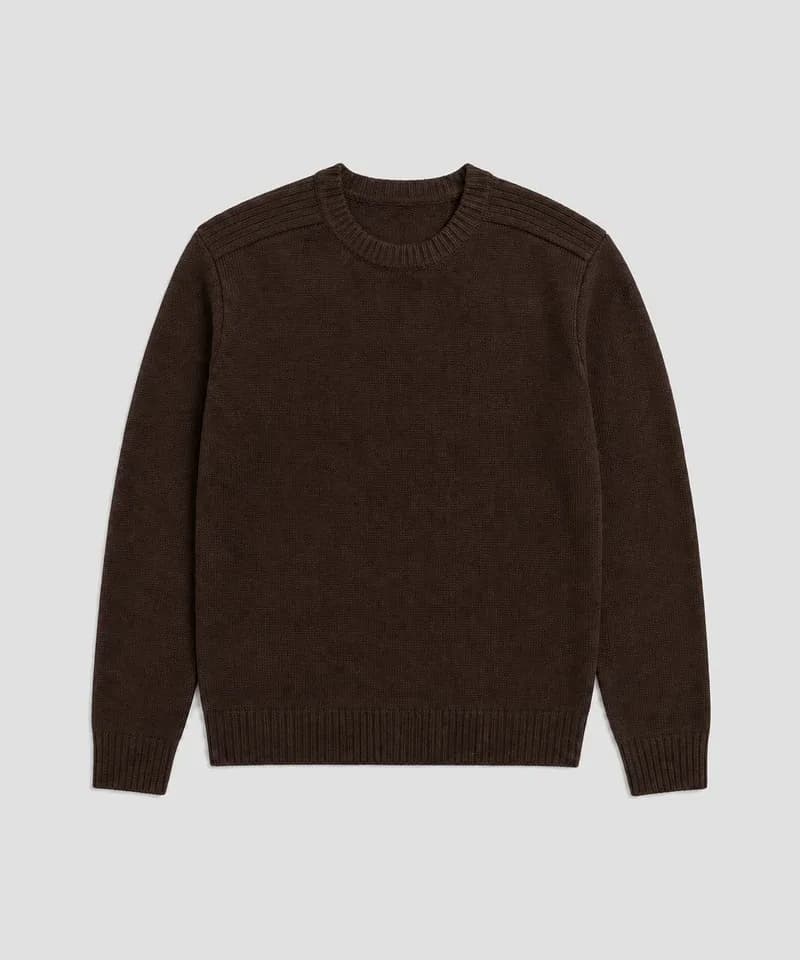 Sweater cuello redondo chocolate — Sweaters