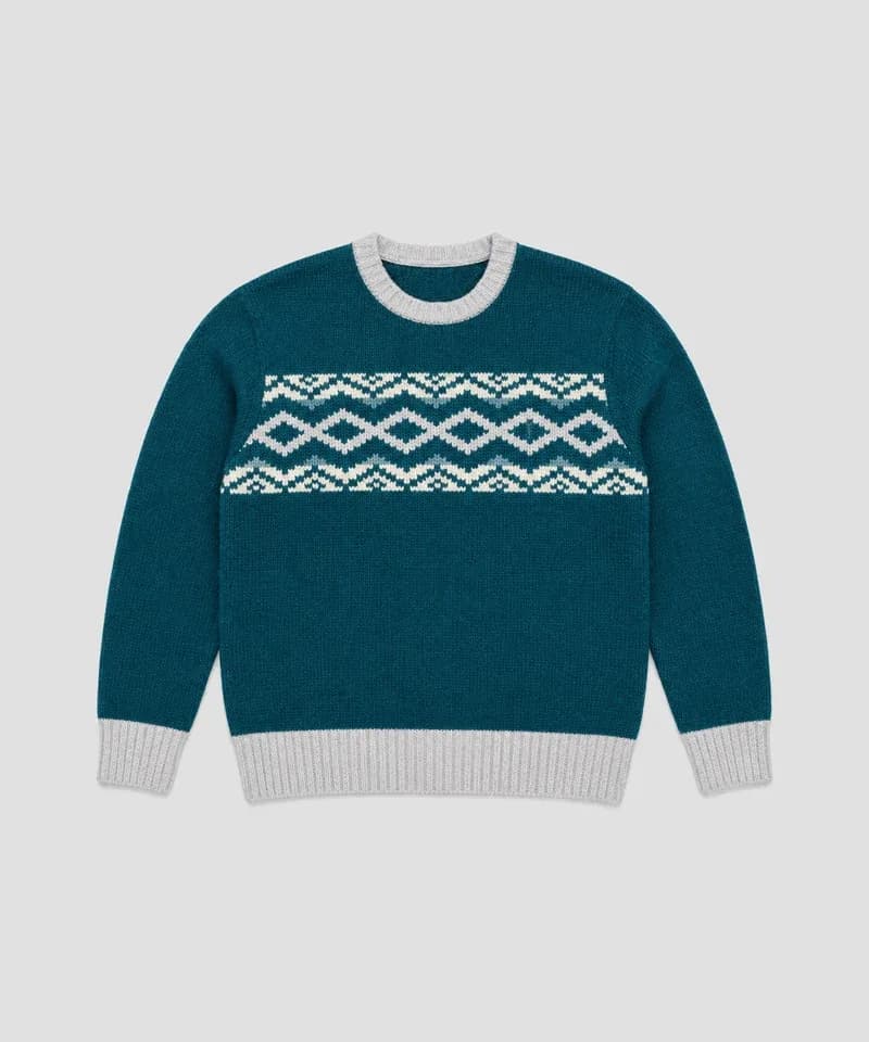 Sweater Fair Isle azul petróleo — Sweaters