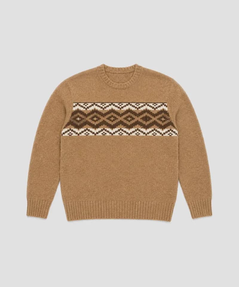 Sweater Fair Isle camel — Sweaters