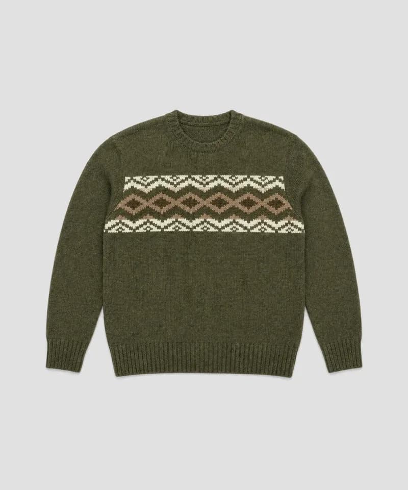 Sweater Fair Isle verde oliva — Sweaters