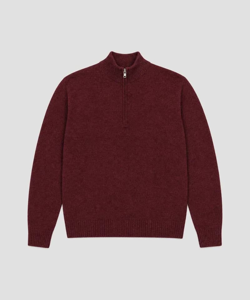 Sweater cuello polo bordó — Sweaters