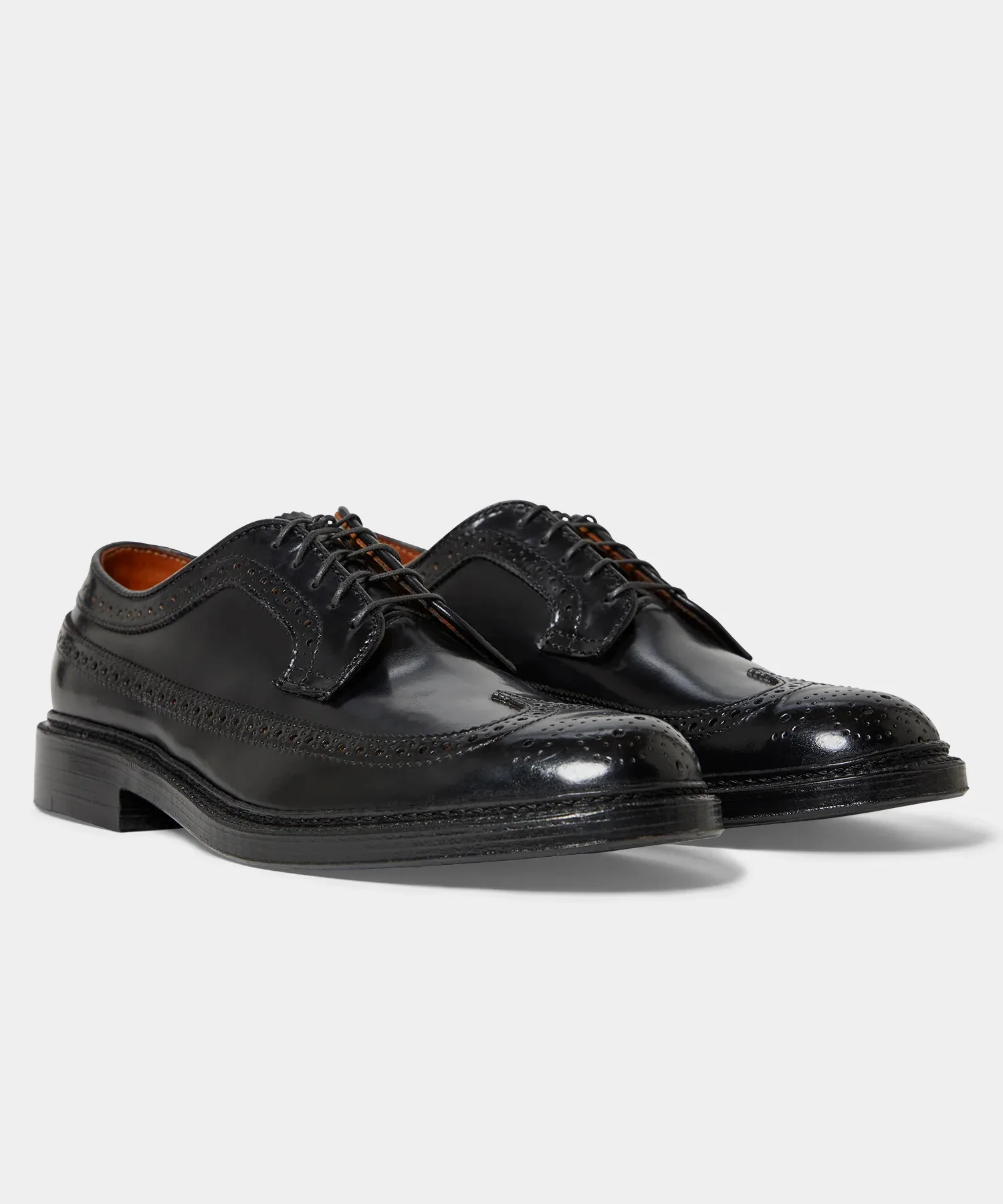 Zapato wingtip brogue negro